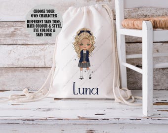 Bolso para niñas, bolso con cordón personalizado, bolso de educación física para niños, bolso infantil, bolso de gimnasio personalizado, bolsa de deporte para niños, bolso escolar para niñas, mochila escolar