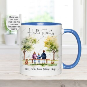 Personalised Mug, Family Mug, Gift from Children, Keepsake Mug, Family Gift, Family Portrait, Dad Gift, Mum Gift, Nan Gift, Family Keepsake Bild 3