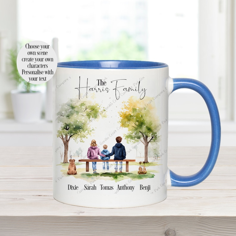 Personalised Mug, Family Mug, Gift from Children, Keepsake Mug, Family Gift, Family Portrait, Dad Gift, Mum Gift, Nan Gift, Family Keepsake Bild 3