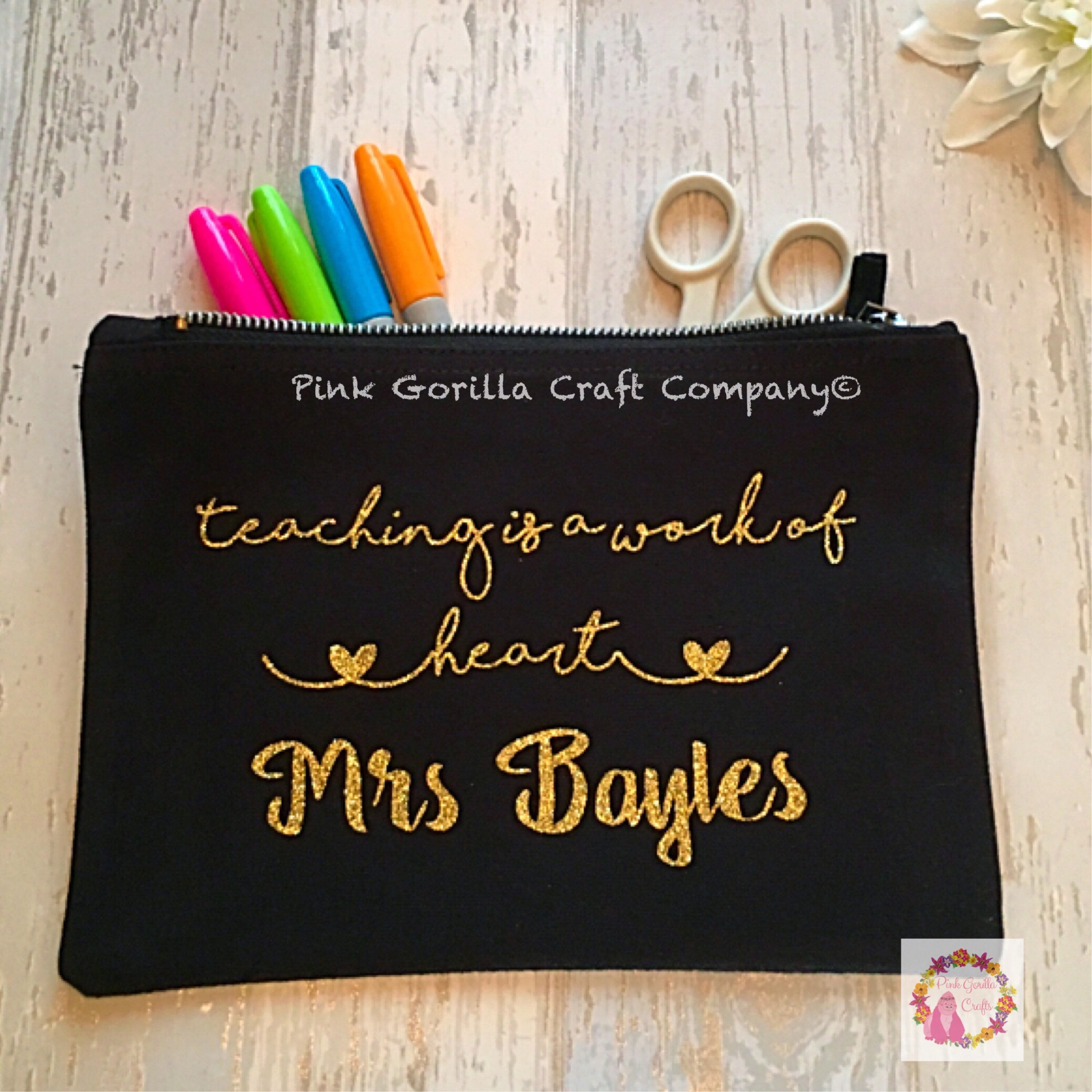 Teachers Personalised Pencil Case / End of Term Teacher Gift / | Etsy