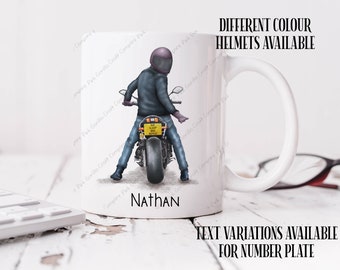 Personalised Mug, Motorbike mug, Motorbike, Motorbike Gift, Biker, Gift for him, Fathers Day gift, Gift for dad, Gift for biker, Biker gift