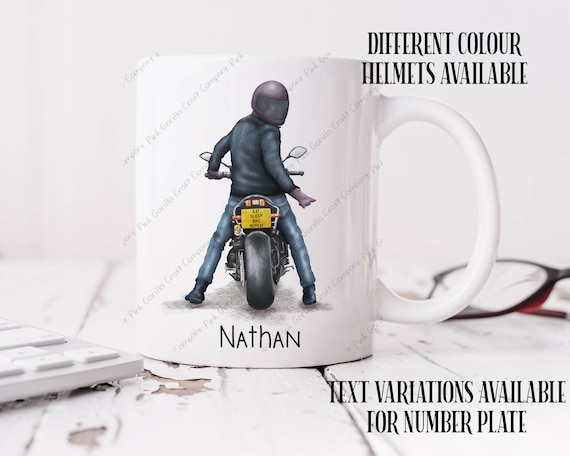 Personalised Mug, Motorbike mug, Motorbike, Motorbike Gift, Biker, Gift for him, Fathers Day gift, Gift for dad, Gift for biker, Biker gift