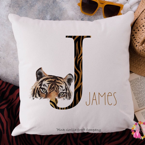 Tiger cushion, Tiger Pillow, Tiger Lover, Tiger Gift, Gift for him, Safari Decor, Gift for Mum, Gift for her, Safari Cushion,