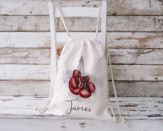 Boxing Bag, Personalised Drawstring Bag, Kids PE Bag, Kids Bag