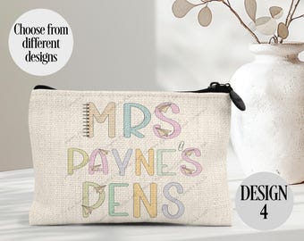 Pencil Case, School Pencil Case, Pencil Case for teacher, Teacher Pencil Case, TA Pencil Case, Gift for Teacher, End of term Gift