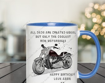 Personalised Mug, Motorbike mug, Motorbike, Motorbike Gift, Biker, Gift for him, Fathers Day gift, Gift for dad, Gift for biker, Biker gift