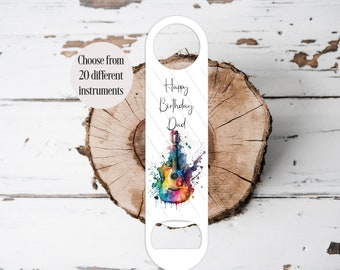 Personalised Bottle Opener, Birthday Keepsake, Gifts for him, Beer Bottle Opener, 18th, 21st, 30th, 40th, 50th, Birthday Gift, Musician Gift