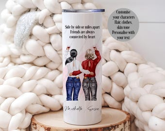 Personalised Tumbler, Tumbler with straw, Steel Tumbler, Gift for her, Insulated Tumbler, Travel Mug, Friendship Gift, BFF Gift, Sister Gift