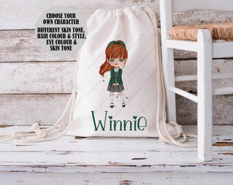 Bolso para niñas, bolso con cordón personalizado, bolso de educación física para niños, bolso infantil, bolso de gimnasio personalizado, bolsa de deporte para niños, bolso escolar para niñas, mochila escolar