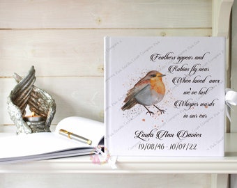 Condolence Book, Loving Memory Book, Funeral Book, Personalised Remembrance Guest Book, Personalised Condolence Book, Book of Condolence,