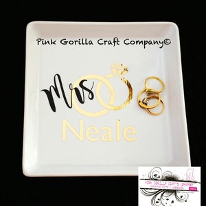 Personalised ring dish for him or her image 1