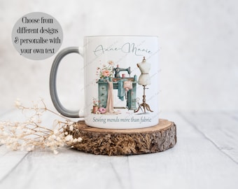 Sewing Mug, Seamstress Gift, Sewist Mug, Dressmaker Mug, Fabric Lover Gift, Gift for Grandma, Dressmaker Gift, Sewing Gift, Textile Lover,