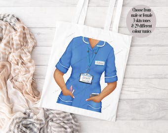 Bolso de enfermera, bolsa de enfermera, regalo para enfermera, regalo para cuidador, trabajador de la salud, regalo para personal de hospital, trabajador de primera línea, regalo para enfermera jefe, bolsa reutilizable
