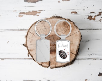 Keyring, Metal Keyring, Personalised Keyring, Name Keyring, Personalised Gift, Custom Keyring, Keyring Gift, Darts Gift, Darts Keyring
