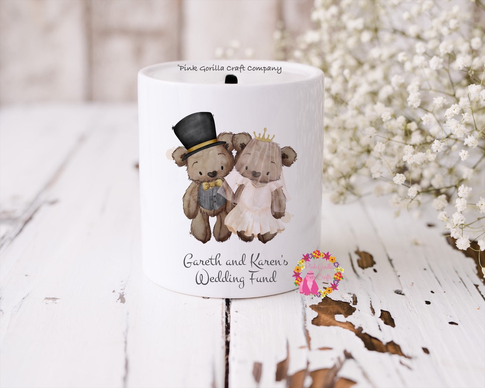 Wedding Fund, Wedding gift, Personalised money box, Coin bank, Bride and  Groom money box, Savings Jar, Wedding Saving, Wedding Money Box