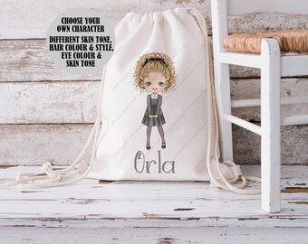 Bolso para niñas, bolso con cordón personalizado, bolso de educación física para niños, bolso infantil, bolso de gimnasio personalizado, bolsa de deporte para niños, bolso escolar para niñas, mochila escolar