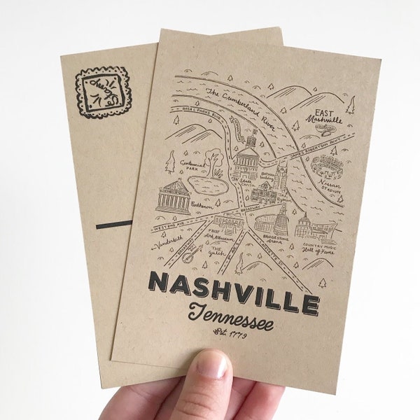 Nashville Postcard - Etsy