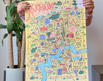 Knoxville Color Map - Print - 18"x24"