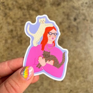 Mädchen & Katzen Sticker