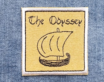 Book The Odyssey Cover Gothic Custom Alternative Grunge Iron-On Homer Patch