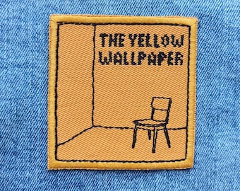 Book The Yellow Wallpaper Cover Gothic Custom Alternative Grunge Iron-On Perkins Patch