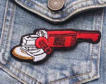 Working Tools Angle Grinder Saw Polishing Embroidered Punk Rock Alternative Jacket Iron-On Patch