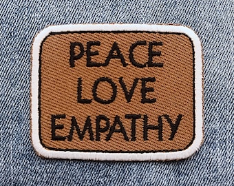 Grunge Peace Love Edgy Embroidered Punk Rock Alternative Jacket Iron-On Patch