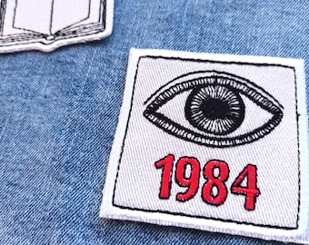 Book 1984 Cover Dystopia Custom Alternative Grunge Iron-On Orwell Patch