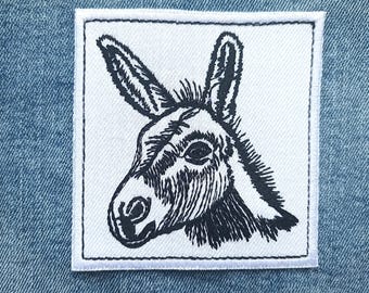 Donkey Animal Edgy Embroidered Punk Rock Alternative Jacket Iron-On Patch