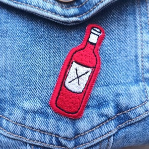 Vinflaska Anpassad Punk Alternativ Grunge Rock Jacka Stryklapp