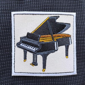Piano Musikinstrument Edgy Broderad Punk Rock Alternativ Jacka Stryklapp