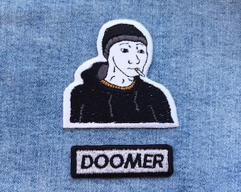 Doomer Guy Embroidered Punk Rock Alternative Meme Jacket Doomer Wave Iron-On Patch