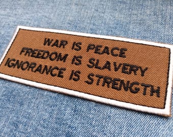 Book 1984 Dystopia Custom Alternative Grunge Iron-On Orwell Patch