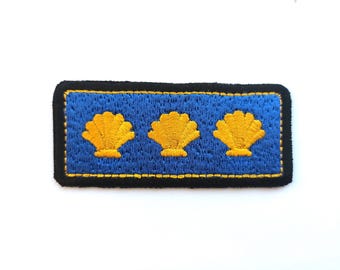 Naszywka haftowana na Camino de Santiago St James Way Pilgrim Hiker i Seashell Travel