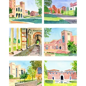 UCLA (University of California Los Angeles)-Note Cards with Envelopes. Giclée Prints and Collage Available