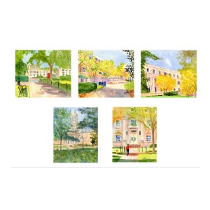 Watercolor Impressions of Penn State Campus. Note Cards and Giclée Prints.