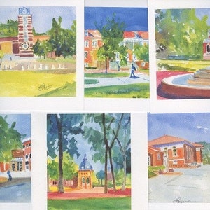 East Carolina University (ECU) Note Cards with Envelopes.6 Cards, Blank Inside, Description on Back. Giclée Prints Available.