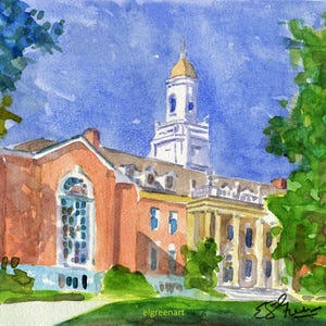 University of Connecticut (UConn) Note Cards with Envelopes-Wilbur Cross Building. Giclée Prints Available.