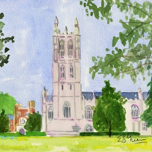 Trinity College (Hartford, CT) Note Cards with Envelopes. Giclée Prints Available.