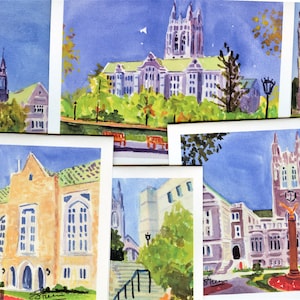 Boston College Note Cards with Envelopes. 6 Cards. Blank Inside. Description on Back. Giclée Prints Available.