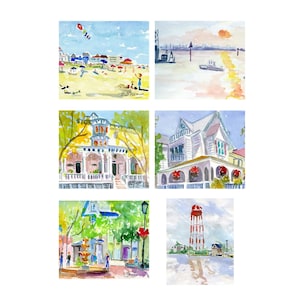 Cape May Note Cards with Envelopes. Giclée Prints and Collage Available.