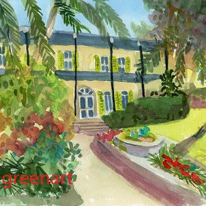 Key West-Hemingway House. Giclée Prints and Note Cards with Envelopes. imagen 1