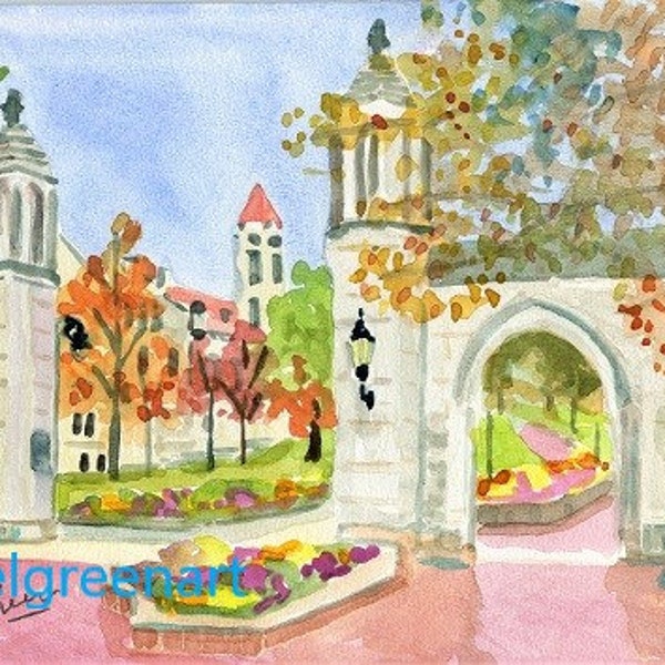 Indiana University-Bloomington (IND).Note Cards with Envelopes. Giclée Prints Available.