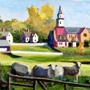 Colonial Williamsburg Giclée Prints-Bruton Sheep. Note Cards Available.