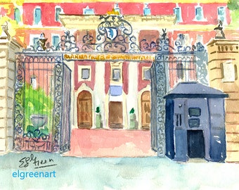 Barnard College Gate-New York City, NY. Note Cards with Envelopes. Giclée Prints Available.
