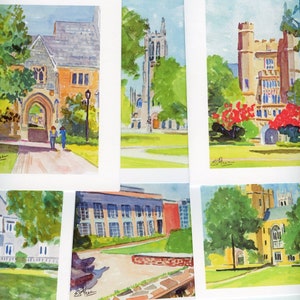 Duke University Note Cards with Envelopes. Giclée Prints Available. Graduation Gift.