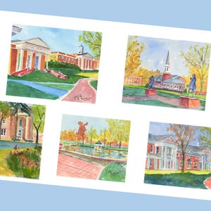 Emory and Henry College Note Cards with Envelopes. Giclée Prints and Collages Available.