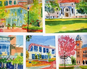 Emory University Note Cards with Envelopes. Giclée Prints Available.