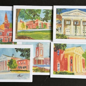 University of Mississippi (Ole Miss) Note Cards with Envelopes. Giclée Prints Available.