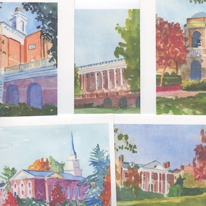 Sweet Briar College Note Cards with Envelopes. 5 Cards, Blank Inside, Description on Back. Giclée Prints Available. Roommate, Graduation.